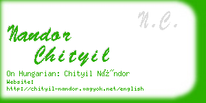 nandor chityil business card